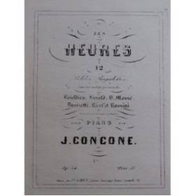 CONCONE Joseph Les Heures No 5 Souvenir Pré aux Clercs Piano ca1861