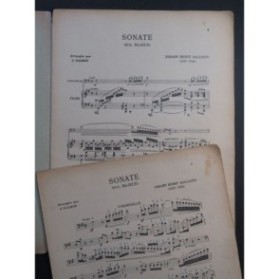 GALLIARD Johann Ernst Sonate Sol Majeur Piano Violoncelle 1918
