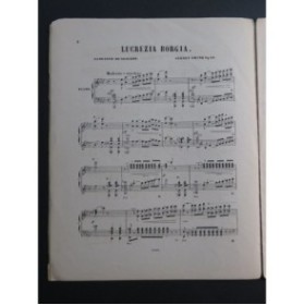 SMITH Sydney Lucrezia Borgia Fantaisie de Concert Piano ca1890