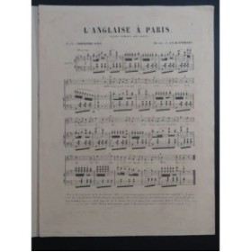 BATTMANN J. L. L'Anglaise à Paris Chant Piano XIXe siècle