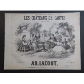 LACOUT Adolphe Les Châteaux de Cartes Piano ca1860