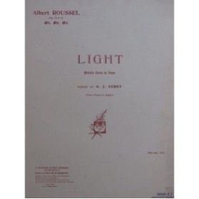 ROUSSEL Albert Light Chant Piano 1919
