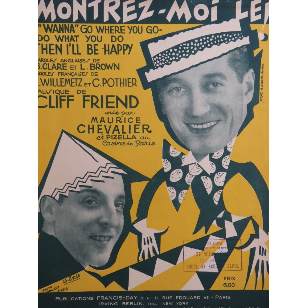 FRIEND Cliff Montrez-Moi Le ! Chant Piano 1926