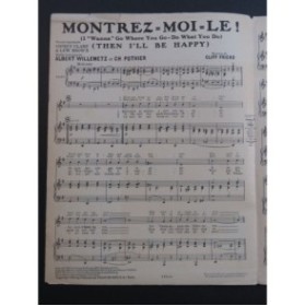 FRIEND Cliff Montrez-Moi Le ! Chant Piano 1926