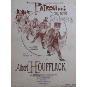 HOUFFLACK Albert Patrouille des Petits Bossus Piano ca1910