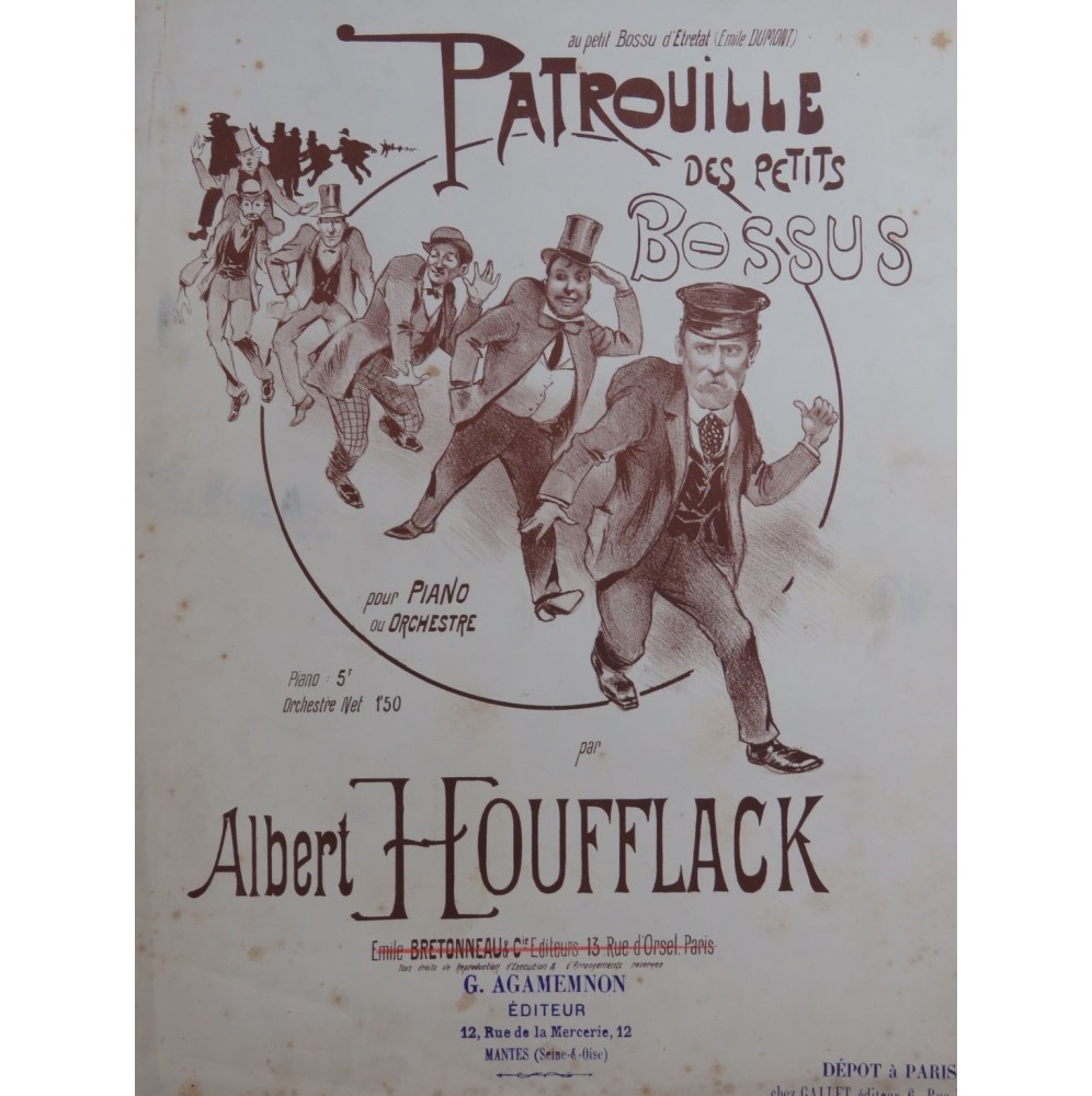 HOUFFLACK Albert Patrouille des Petits Bossus Piano ca1910