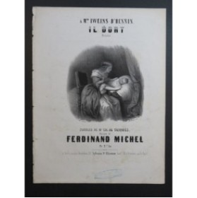 MICHEL Ferdinand Il Dort Chant Piano ca1840