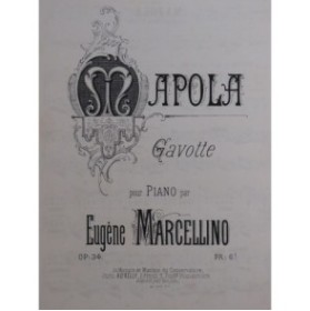 MARCELLINO Eugène Mapola Piano XIXe siècle