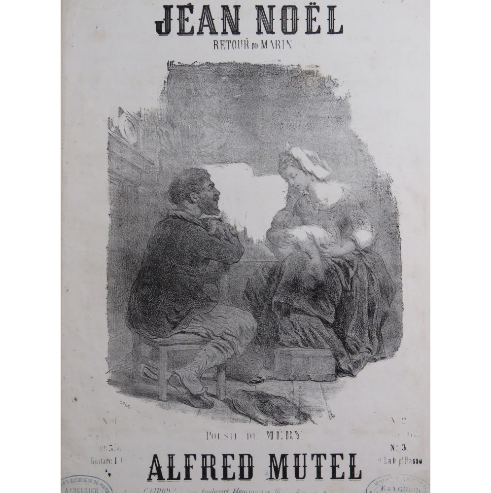 MUTEL Alfred Jean Noël Chant Piano ca1860