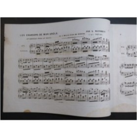 MONBRUN L. Les Chansons de mon Oncle Quadrille Piano ca1850