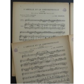 GAUWIN Adolphe L'Abeille et le Chèvrefeuille Piano Violon ou Mandoline