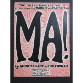 CON CONRAD Ma ! Chant Piano 1921