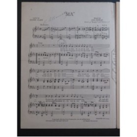 CON CONRAD Ma ! Chant Piano 1921
