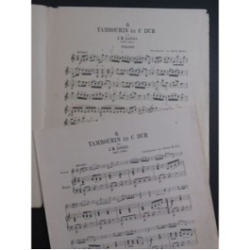 LECLAIR Jean-Marie Tambourin in C Dur Violon Piano 1901