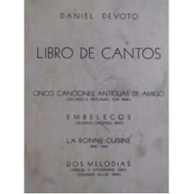 DEVOTO Daniel Libro de Cantos Chant Piano 1947