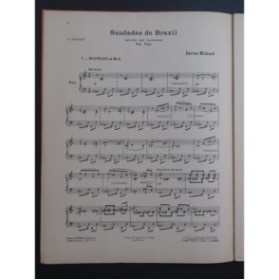 MILHAUD Darius Saudades do Brazil Suite de Danses Recueil No 1 Piano 1922