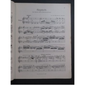 BEETHOVEN Septett Septuor Septet op 20 Piano 4 mains