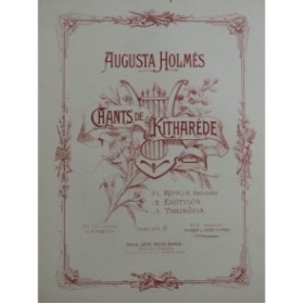 HOLMÈS Augusta Chants de la Kitharède No 1 Kypris Chant Piano ca1890