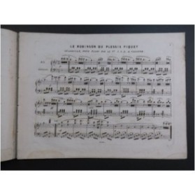 DE CALONNE J. C. L. Le Robinson de la Vallée aux Loups Piano ca1850