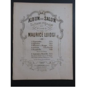 LUIDGI Maurice Souvenir de Dieppe Piano XIXe siècle