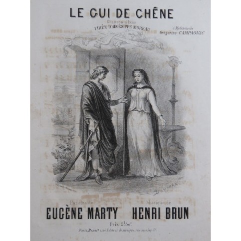BRUN Henri Le Gui du Chêne Chant Piano ca1860