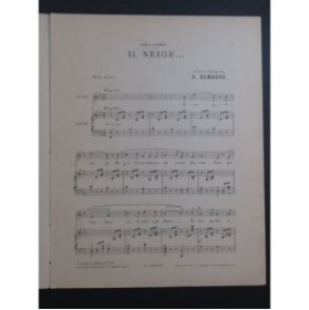 BEMBERG H. Il Neige... Chant Piano 1899