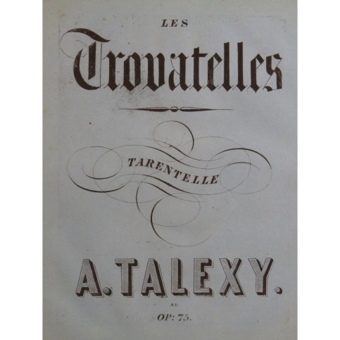 TALEXY Adrien Les Trovatelles Piano ca1855