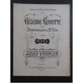VASSEUR Jules Célèbre Gavotte Piano XIXe siècle