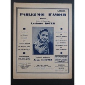 LENOIR Jean Parlez-moi d'Amour Chant Piano 1931
