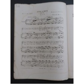 DELIOUX Charles Deux à Deux Chant Piano ca1850