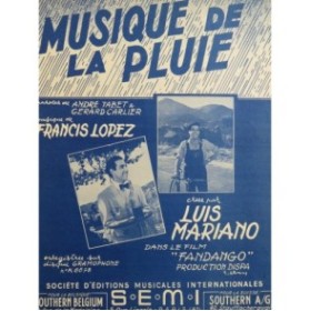 LOPEZ Francis Musique de la Pluie Chant Piano 1948