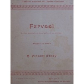 D'INDY Vincent Fervaal Action Musicale Brochure 1898