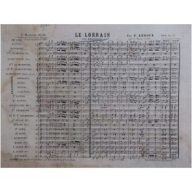 LEROUX F. Le Lorrain Orchestre Fanfare XIXe