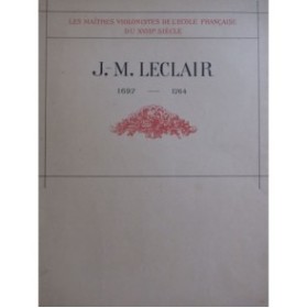 LECLAIR Jean-Marie Sonate No 11 Violon Piano 1907