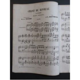 BATTMANN J. L. Chant du Bivouac Op 226 Piano 1866