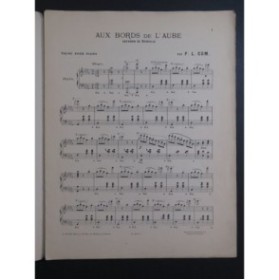 COM P. L. Aux Bords de L'Aube Valse Piano 1896