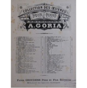 GORIA Alexandre Étude de Concert No 1 op 7 Piano XIXe