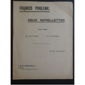 POULENC Francis Novellette No 1 Piano 1930