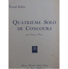 ANDRIEU Fernand Solo de Concours No 4 Cornet Piano