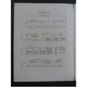 LEDUC Alphonse La Mélancolie Valse Piano ca1845