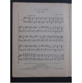 STOLZ Robert Salomé Fox-Trot Piano 1920