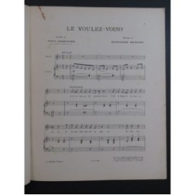BERGER Rodolphe Le Voulez-Vous ? Chant Piano ca1901