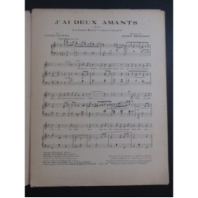 MESSAGER André J'ai deux amants Chant Piano 1923