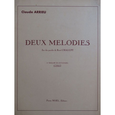ARRIEU Claude Attributs Chant Piano 1950