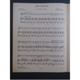 ARRIEU Claude Attributs Chant Piano 1950