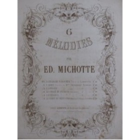 MICHOTTE Ed. L'Espérance Chant Piano XIXe siècle