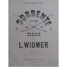 WIDMER L. Sorrente Piano ca1885