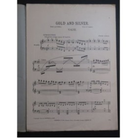 LEHAR Franz L'Or et L'Argent Valse Piano 1903