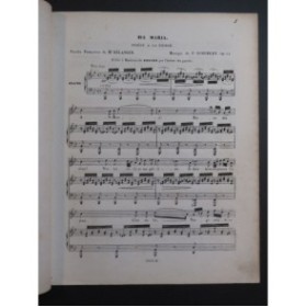 SCHUBERT Franz Ave Maria Chant Piano ca1835