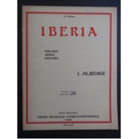 ALBENIZ Isaac Iberia Cahier No 4 Piano